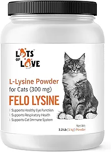 FELO LYSINE - L-Lysin Pulver für Katzen 300 mg (Thomas Pet Earlier), 1 Kg oder 2,2 lb