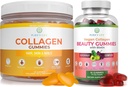 Purify Life Marine Collagen & Vegan Collagen Bundle, Gummi Vitamine für Haar Haut und Nägel Gesundheit (90 Chews), Pore Reducer & Elastizität, ersetzen Kapseln, Pillen