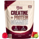 Creatine Protein Gummies, 4g of Creatine Monohydrate and 3g Protein per Serving, 120 Watermelon Gummies, 30 Day Fitness Supplement for Women and Men