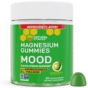 Mood Magnesium Gummi - 200mg Magnesium Citrate & 125mg Sensoril Ashwagandha Gummies - mit L Theanine für Calm & Stress Support - Mag Citrate und Ashwagandha Supplement - 30 Green Apple Chewables