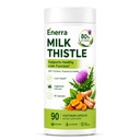 Enerra Milk Thistle - 80% Silymarin Formula, Enerra Milk Thistle Liver Detox & Colon Cleanse, with Turmeric, Inositol & Pueraria, Support Liver Health, Non-GMO, Gluten-Free, 90 Capsules