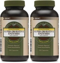 GNC Natural Brand Super Digestive Enzymes, Promotes Protein, Carbohydrate and Fat Digestion, 100 Capsules (Pack of 2)