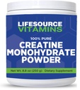 LifeSource Vitamins Creatine Monohydrate Powder - 100% Pure - 250 Grams - 50 Servings - Muscle Building