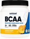 Nutricost BCAA Pulver (Orange Mango, 60 Servierungen) - 2:1:1 Optimale Ratio, Glutenfrei, Non-GMO, Vegetarisch