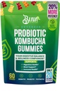 BLIVA Probiotic Kombucha Gummies - Prebiotics, Probiotics, Postbiotics, Slippery Elm Bark & Fiber - Probiotics Gummy Supplement for Men & Women - 60 Gummies