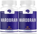 (2 Pack) Marobrain Capsules - Official Marobrain Supplement Pills Daily Support Brain & Mermory Focus, All Natural Advanced Premium Formula for Overall Health & Wellness, 120 Capsules for 2 Months