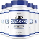 (5 Pack) Block Sugar Pro - Official BlockSugar Pro Capsules, Natural Block SugarPro Supplement Support Pills Advanced Formula Premium Health & Wellness Multivitamin Reviews, 300 Capsules for 5 Months