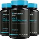 (3 Pack) Maverick Capsules - Official Maverick Supplement Pills for Men, Advanced Formula for Stamina, Vitality & Wellness, All Natural Formula Marevick Reviews, 180 Capsules for 3 Months