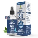 Pure Magnesium Oil Spray 3.4oz Travel Size - Topical Magnesium Spray for Sleep & Feet - Extra Strength - USP Grade - 100% Natural and Organic Oil for Muscle Pain & Cramps - TSA Approved - Made in USA