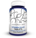 Nootropics Depot Vitamin D3 + K2 mit Vitamin C Tabletten | 60 Graf | Cholecalciferol + Menaquinone-4 (MK-4) | Stimmung, & Knochen Gesundheit | Gesunde Calciumabsorption