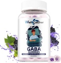 GABA Supplement Gummies 500mg: Kaubare GABA L-Theanine Zusatzgummis für Erwachsene Kinder Nicht Melatonin Schlafhilfe ruhiger Geist mit 5-HTP für Stress-Relief Zzz besser Zucker freier Geschmack 60CT