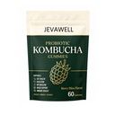 Jevawell Probiotic Kombucha Gummies | Prebiotics, 60 Gummies | Berry Flavor