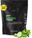 Livingood Daily Basic Greens Powder, Super Greens Drink Mix mit Spirulina, Broccoli, Kale, Weizengras & Chlorella, Bio Gemüsemischung, Vegan, Glutenfrei, Non GMO, 30 Portionen