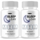 (2 Pack) Sleep Lean Capsules, Official Sleep Lean Wellness Supplement Capsules - Maximum Strength, All Natural Sleep Support for Calm and Relaxation, Premium Sleep Support Reviews (120 Capsules)