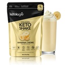 Keto Collagen Shake - with Coconut Oil, Prebiotics, Grass Fed Hydrolyzed Collagen Peptides Type I & III, Low Carb, Gluten Free - Banana Crème