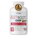 Beet Root Capsules Organic - All Natural mit Vitamin C und Zink - Unterstützt Herzgesundheit & Stamina, Non-GMO, 180 Vegetarische Kapseln | Made in USA