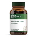 GAIA HERBS PRO Olive Leaf 1360 - Supports Immune System & Heart Health* - Concentrated Single-Herb Formula - with Oleuropein - Gluten-Free - 120 Liquid Phyto-Caps (60 Servings)