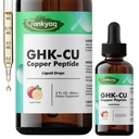 Q'ankyaq GHK-CU Peptide Supplement Liquid Drops, 6-in-1 GHK CU Copper Peptides Oral Drops, with Marine Collagen Peptides, Hyaluronic & Acid Biotin, Healthy Skin & Hair Support, 60mL
