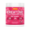 SIRUNES Creatine and Collagen for Women – 5g Creatine Monohydrate, 2g Collagen Peptides, 1g BCAA 2:1:1 – Beauty and Strength Powder, Unflavored, 30 Servings