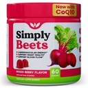 Beet Gummis mit CoQ10-Nitric Oxid & Energy Support-Non-GMO Beetroot Powder & Grape Seed Extract- Natural Mixed Berry Flavor-60 Count