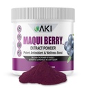 AKI Maqui Berry Extract Powder – Wild Harvested from Patagonia, High in Anthocyanins & Polyphenols, Freeze-Dried Superfruit for Smoothies, Non-GMO, Vegan, 150g/ 5.3 oz