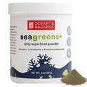 Ocean’s Balance Seagreens+ Daily Superfood Powder — Organic Seaweed Greens Powder with Dulse & Seagreens for Energy, Digestion & Immune Support Non-GMO Fathers Day Gift for Dad, (8oz)
