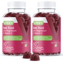 Viteey Beet Root Gummis mit Magnesium & Vitamin C - Beetroot Ergänzung für Herzgesundheit, Blutdruckunterstützung - Vegan, Glutenfrei - 120 Zähler