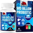 Probiotics for Men, 500 Billion CFU & 12 Mens Probiotic for Digestive Health + 4 Organic Prebiotic Fiber, for Digestive, Gut, Immune Health, Bloating, Gas, Energy Support, Shelf Stable - 60 Kapseln