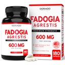Fadogia Agrestis 600mg Extrakt - (180 Kapseln) - [Maximale Stärke] - Kraft, Antrieb, sportliche Leistung, Muskelmasse - Dritte getestet - Zero Fillers - Glutenfrei, Non-GMO, Vegan Kapseln
