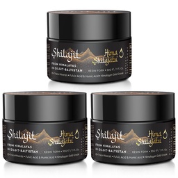 Shilajit Purest Himalayan Organic Shilajit Resin - Gold Grade 100% Reinheit Shilajit mit Fulvic Acid & 85+ Trace Minerals Complex for Energy & Immune Support, Pack of 3 (6 Monate Versorgung)