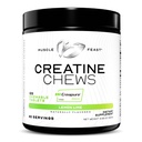 Muscle Feast Creatine Monohydrate Chewables - Vegan & Gluten-Free Creapure Creatine Chews for Men & Women - Delicious Citrus-Flavored Creatine Tablets for Muscle Building - Lemon Lime, 120 Tabs