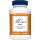 Der Vitamin Shoppe Acetyl-L-Carnitin 500mg – Unterstützt gesunde Gehirn- & Speicherfunktion, fördert Energieproduktion – CarnipureTM bietet reinste Form von L-Carnitin (240 Kapseln)