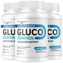 (3 Pack) Gluco Control - GlucoControl Capsules Advanced Support Supplement All Natural Premium Formula Blood Support Capsulas Multivitamin for Overall Health & Wellness, 180 Capsules for 3 Months