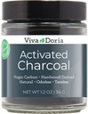 Viva Doria Aktiviertes Charcoal Pulver, Holz abgeleitet, Lebensmittel Grad, 1.2 Oz Glas Jar