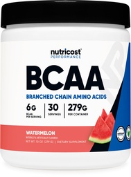 Nutricost BCAA Pulver (Watermelon, 30 Servierungen) - Optimal 2:1:1