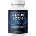 Focus Lock Advanced Nutritional Formula–60 Caps,30 Servings, 1 Month Supply | Features Bacopa, DMAE, Choline & Phosphatidylserine, Includes DHA, Bilberry & Green Tea Extract, Stimulant-Free, Non-GMO
