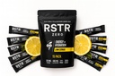 RSTR Electrolyte Caffeine Drink Mix - Hydration, Lemon Flavor, 15 Sachets | Zero Sugar and Zero Calories with Coffee Kick for Pre Workout, Travel, and Everyday Hydration, Single Serve Powder Packets
