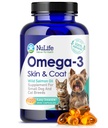 Omega 3 Fischöl für kleine Hunde & Katzen - Pet Fish Oil Supplement mit DHA & EPA-Fettsäuren für gesunde Haut und Mantel - verbessert Shedding & Relieves Dry, Itchy Skin - 500mg - 120 Kapseln