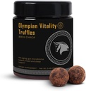 Olympian Vitalität Trüffel | Natürliche Gut Gesundheit Dessert & Gut Detox Supplement + Schlaf-Unterstützung | Humic & Fulvic Acid Organic Pure Cacao & Date | Non GMO & Organic | Spartan Bee Brot Marke