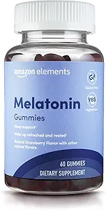 Elemente - Melatonin 10mg Gummis, unterstützt Restaurierten Schlaf, Erdbeere, 60 Zähler (vorher Revly)