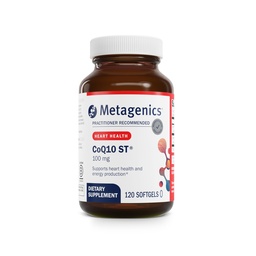 Metagenics CoQ10 ST-100-100 mg Ubichinon mit Vitamin E für Herz, Energie & Antioxidans Support* - Nicht-GVO, Glutenfrei, Sojafrei - GMP zertifizierte Einrichtung - 120 Softgels