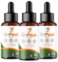 (3 Pack) Lipo Peak Drops - Official LipoPeak Oral Liquid Advanced Premium Formula Support for Maximum Strength, All Natural Ingredients for Overall Health & Wellness Vitamins, 3 Bottles for 3 Months
