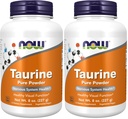 JETZT Ergänzungen, Taurine Pure Powder, Nervous System Health*, Aminosäure, 8-Ounce (Pack von 2)