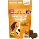 Skin and Coat Supplement for Dogs | Nourishing Omega 3 for Dogs with EPA DHA Krill Oil and Vitamin E | Dog Skin and Coat Supplement | 1 Chew up to 75lbs | NASC Certified & Made in the USA | 60 Chews