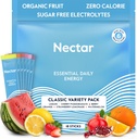 Nectar Energy Booster - Organic Caffeine, B12 & Elektrolyte - Sugar Free & Zero Calorie – Healthy Coffee, Energy Drink & Soda Alternative – Hydration & Energy Supplement (Variety 18 Powder Packets)