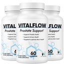 Vitalflow Prostate Support (3-Bottles) with Saw Palmetto 200mg, Pygeum, Plant Sterols, Mushroom Blend, Zinc & Selenium - Supports Urinary Flow, Bladder Health & Prostate Wellness | Vital flow