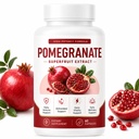 Organic Pomegranate Extract Capsules, 60 Capsules | Pomegranate Fruit Supplement with Naturally Occurring Polyphenols, Daily Wellness Support