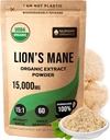 Numami Bio Lions Mane Mushroom Extrakt Pulver | Doppelextraktion für hohe Potenz | Leicht löst sich in täglicher Tee-Kaffee oder Smoothie zur Verbesserung der kognitiven Funktion