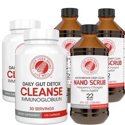 Silver Fern Brand Ultimate Clean-Up Kit - Moderate to Severe Issues | Cleanse Capsules & Nano Scrub Liquid, I Kit, 30 Day Supply, No Gluten, No Dairy, Made in USA