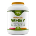 MFL Muscle Whey Protein 5 lbs l 26g of Protein l 8g BCAAs l 6g Glutamine l Low Carbs l 69 Servings (Strawberry Cake)